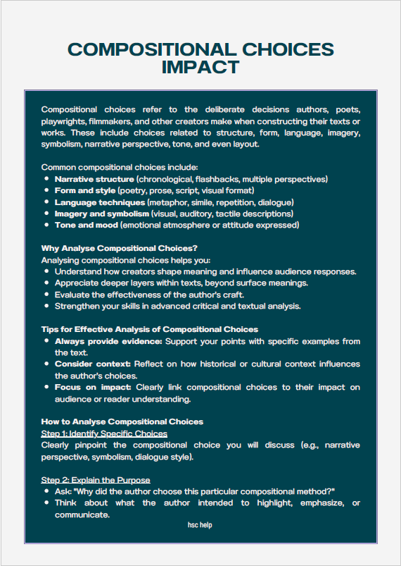 Advanced Analysis Skills - HSC English Study Booklet (Digital PDF)