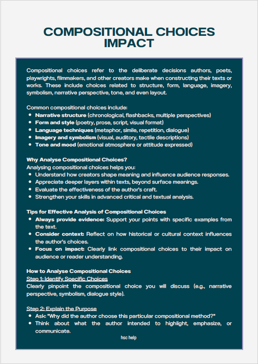 Advanced Analysis Skills - HSC English Study Booklet (Digital PDF)