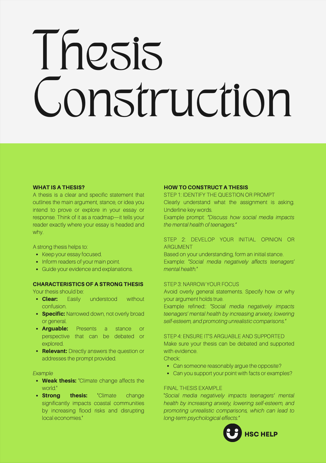 Response Development - HSC English Study Booklet (Digital PDF)