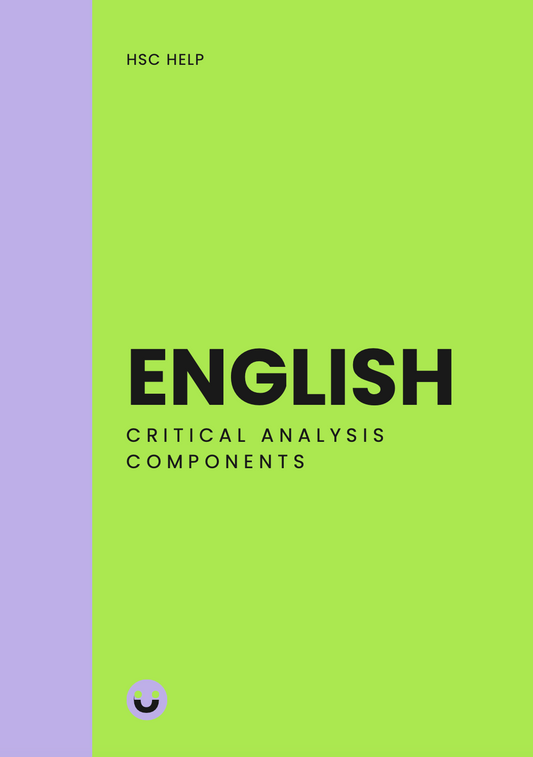 Critical Analysis Components - HSC English Study Booklet (Digital PDF)